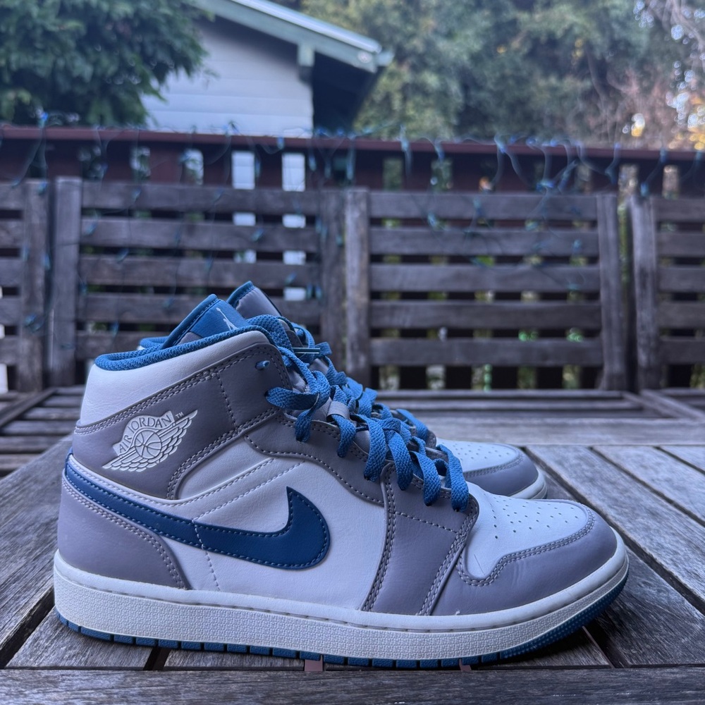 Air Jordan Blue and Gray Sneakers - Picture 3 of 4